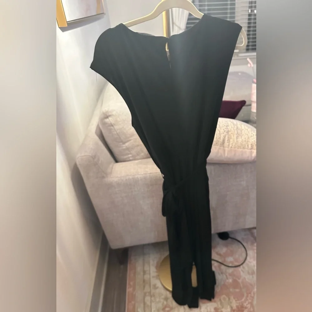 Ralph Lauren Black Tie Waist Pant Jumpsuit - Picture 2 of 13